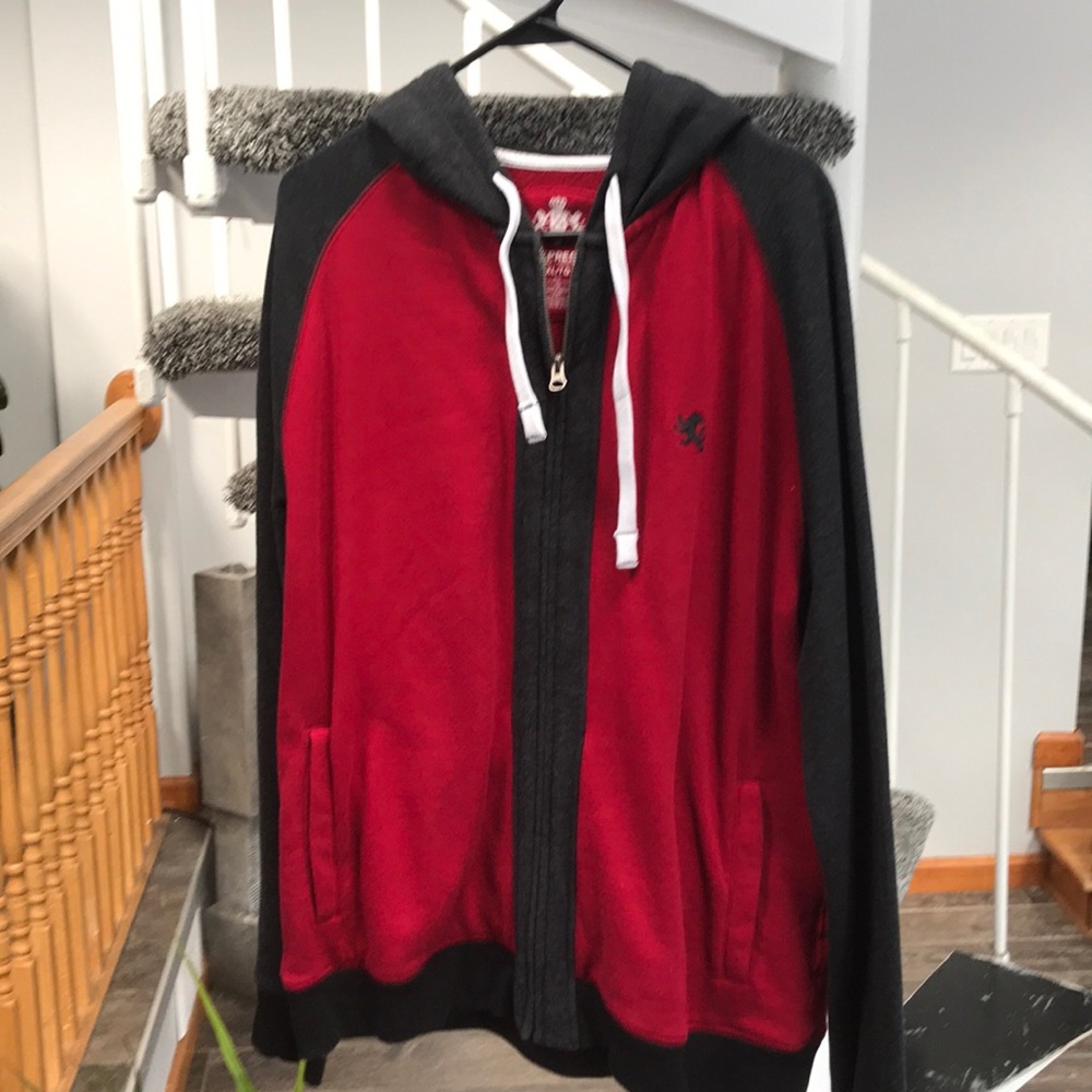 EXPRESS Hooded Zip Up Sweatshirt XL